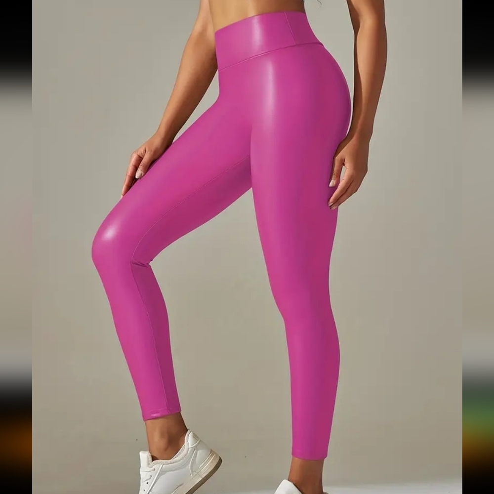 *NWOT* Hot Pink High-Waisted Lined Leggings